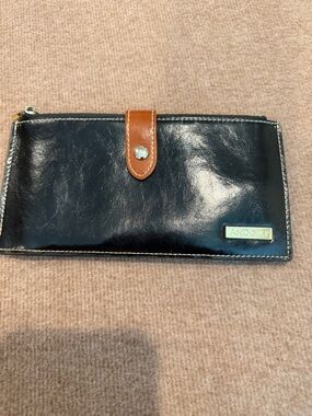 ANDOILT Black Leather Wallet phone holder